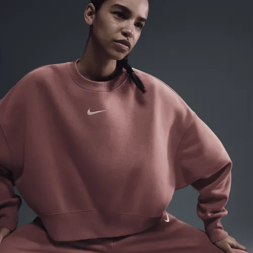 Nike Sportswear Phoenix Fleece женская Over-оверсайз Crew-Neck свитшот Pink