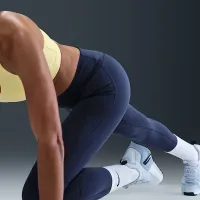 Nike Universa жіноча З високою талією Full-Length лосіни with No Front Seam блакитний