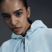 Nike Sportswear Phoenix Fleece женская оверсайз Full-Zip Толстовка с капюшоном синий