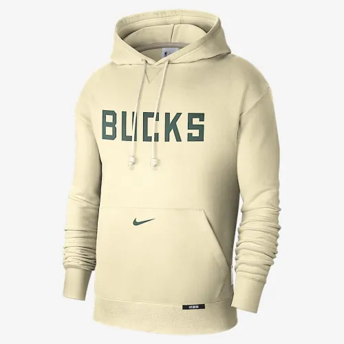 Milwaukee Bucks Standard Issue City Edition чоловічі Nike Dri-FIT NBA Courtside Толстовка з капюшоном колір коричневий