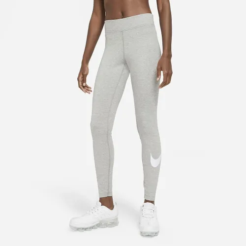 Nike Sportswear Essential жіноча Mid-Rise Swoosh лосіни колір сірий