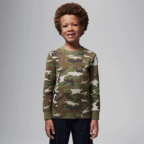 Nike Jordan Brooklyn Essentials Little детские Camo Long Sleeve Top цвет зеленый