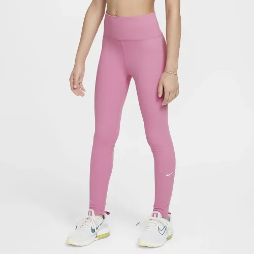 Nike One Big дитячі (Girls') Dri-FIT З високою талією лосіни Pink