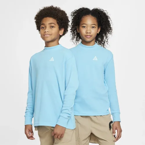 Nike ACG Big дитячі Dri-FIT Long-Sleeve Waffle Top блакитний