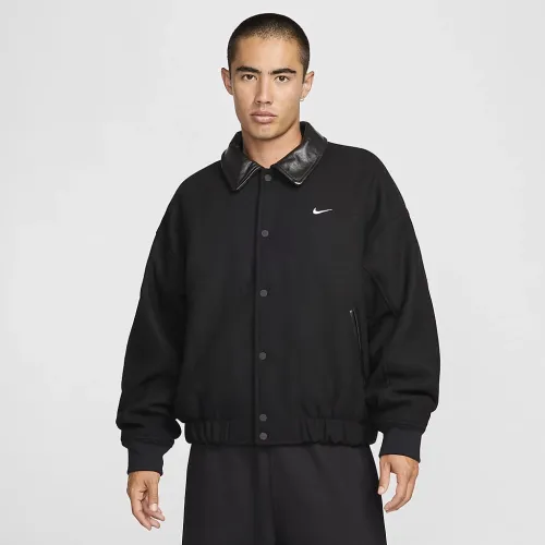 Nike Solo Swoosh чоловічі Wool Varsity Куртка колір чорний