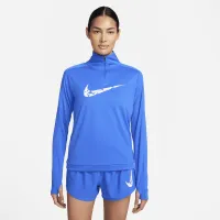Nike Swoosh женская Dri-FIT 1/4-Zip Mid Layer синий