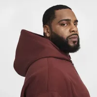 Nike Solo Swoosh чоловічі Full-Zip Толстовка з капюшоном колір коричневий