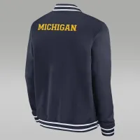 Nike Michigan Wolverines Sideline чоловічі Jordan College Full-Zip Bomber Куртка блакитний