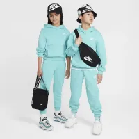 Nike Sportswear Club Fleece Big детские Pullover Толстовка с капюшоном цвет зеленый