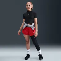 Nike Pro Girls' Dri-FIT Short-Sleeve Top колір чорний
