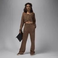 Nike Air Jordan жіноча Knit Pants колір коричневий