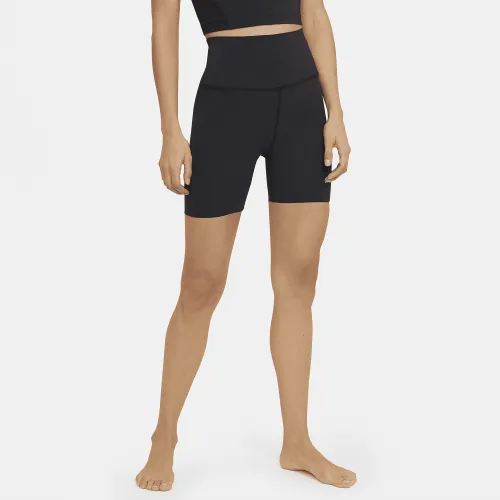 Nike Yoga Luxe жіноча З високою талією шорти колір чорний