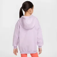 Nike Sportswear Club Fleece Big детские оверсайз Pullover Толстовка с капюшоном цвет фиолетовый