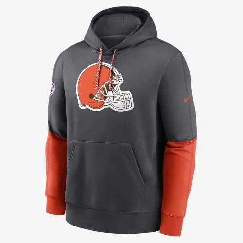 Cleveland колір коричневийs Sideline Team Issue Club чоловічі Nike NFL Pullover Толстовка з капюшоном колір сірий