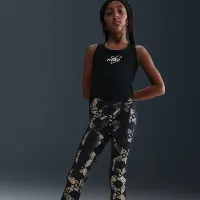 Nike One Big детские (Girls') Dri-FIT Printed лосины цвет черный