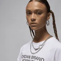 Nike Jordan жіноча оверсайз Graphic футболка колір білий