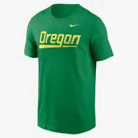 Oregon Ducks Baseball Wordmark мужские Nike College футболка цвет зеленый