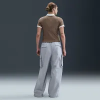 Nike Sportswear жіноча Tight Ribbed Short-Sleeve футболка колір коричневий