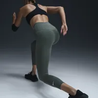 Nike Therma-FIT One женская С высокой Талией 7/8 лосины цвет зеленый