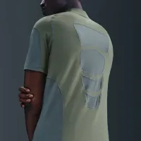 Nike Tech мужские Dri-FIT Short-Sleeve Base Layer цвет зеленый