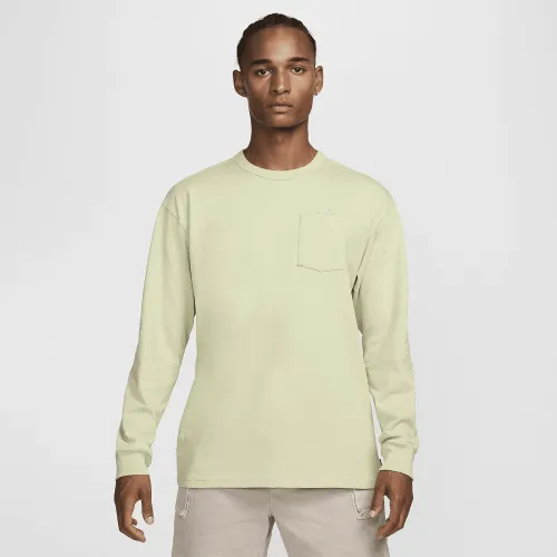 Nike Sportswear Premium Essentials чоловічі Long-Sleeve Pocket футболка колір зелений