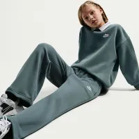Nike Sportswear Club Fleece Girls' Wide-Leg Pants цвет серый