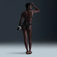 Nike Swim Sneakerkini 2.0 жіноча Bralette Bikini Top колір чорний