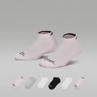 Nike Jordan Big дитячі (Girls') No-Show шкарпетки (6-pack) Pink