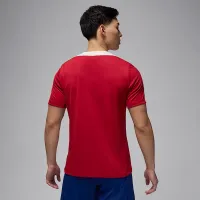 Nike Paris Saint-Germain Strike Fourth мужские Jordan Dri-FIT Soccer Knit Short-Sleeve Top цвет красный