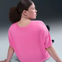 Nike Sportswear Essential жіноча футболка (великі розміри) Pink
