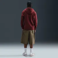 Nike Club мужские Full-Zip Fleece Толстовка с капюшоном цвет красный