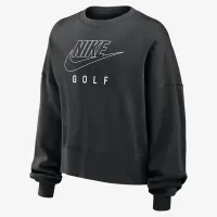 Nike Phoenix Fleece жіноча для гольфу Crew-Neck світшот колір чорний