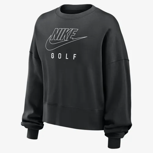 Nike Phoenix Fleece жіноча для гольфу Crew-Neck світшот колір чорний