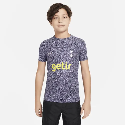 Tottenham Hotspur Academy Pro Big дитячі Nike Dri-FIT Pre-Match Soccer Top блакитний