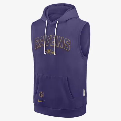Baltimore Ravens Sideline чоловічі Nike Dri-FIT NFL Sleeveless Pullover Толстовка з капюшоном колір фіолетовий