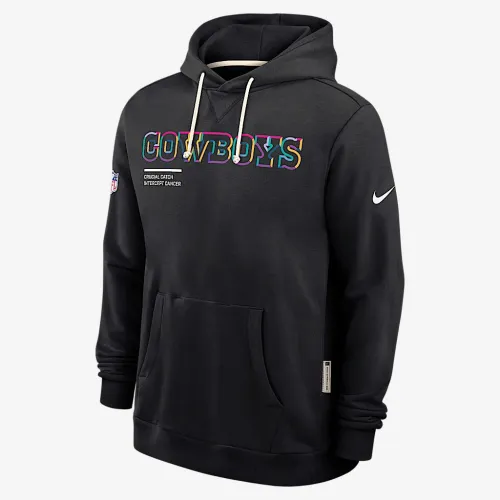 Dallas Cowboys Crucial Catch Sideline чоловічі Nike Dri-FIT NFL Pullover Толстовка з капюшоном колір чорний