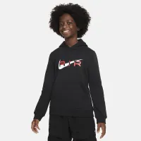 Nike Air Big дитячі Pullover Fleece Толстовка з капюшоном колір чорний