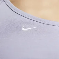 Nike Sportswear Everyday Modern жіноча Asymmetrical Crop Tank колір фіолетовий