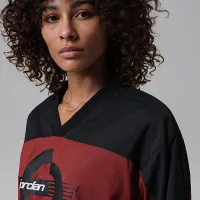 Nike Jordan Brooklyn женская Woven Long-Sleeve Graphic Pullover цвет черный