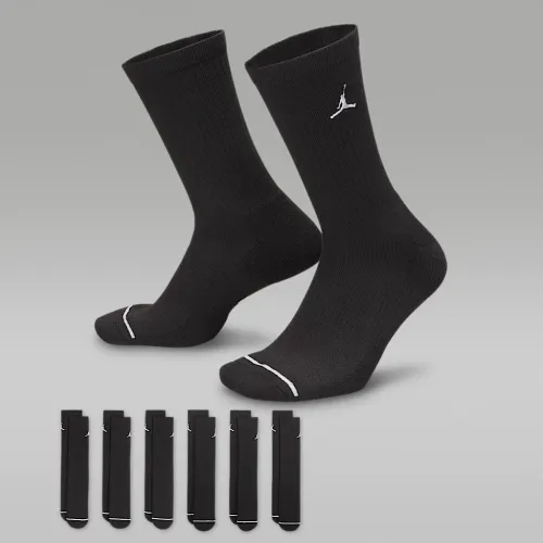 Nike Jordan Everyday Cushioned Crew шкарпетки (6 пар) колір чорний