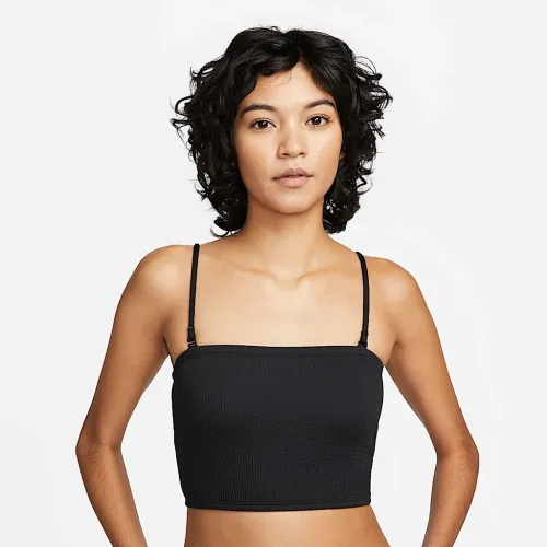 Nike женская Bandeau Midkini Swim Top цвет черный