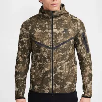 Nike Tech Windrunner чоловічі Fleece Full-Zip Толстовка з капюшоном колір коричневий