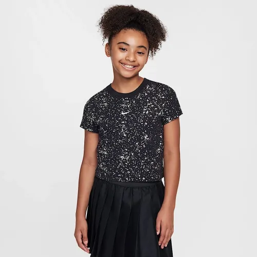 Nike Sportswear Big дитячі (Girls') Crop футболка колір чорний