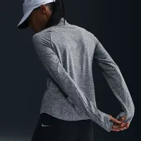 Nike Swift жіноча Dri-FIT UV 1/4-Zip Running Top колір сірий