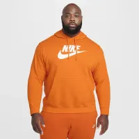 Nike Sportswear Club Fleece мужские Graphic Pullover Толстовка с капюшоном Orange