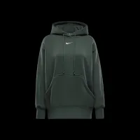 Nike Sportswear Phoenix Fleece женская оверсайз Pullover Толстовка с капюшоном цвет зеленый