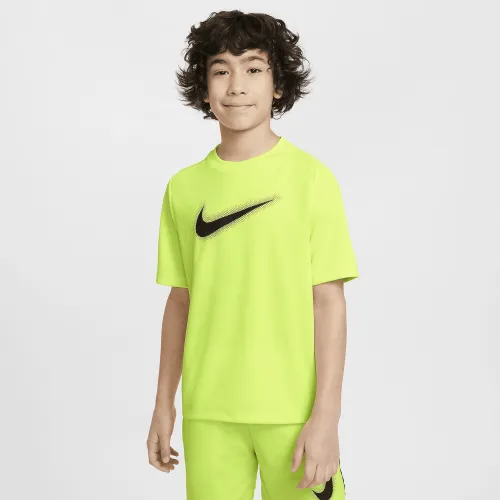Nike Multi Big детские (для мальчиков) Dri-FIT Graphic тренировочные Top Yellow