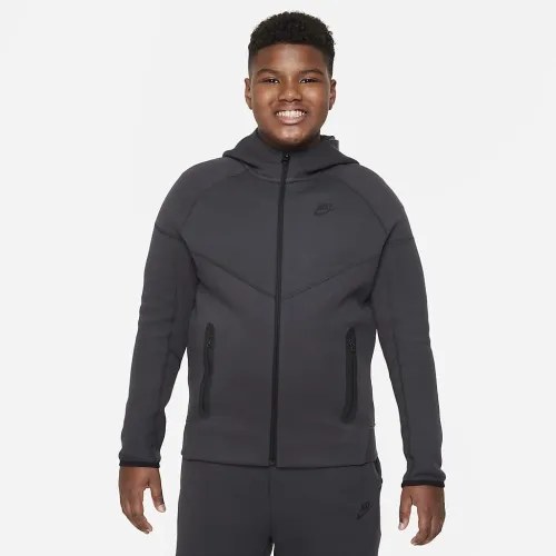 Nike Sportswear Tech Fleece Big дитячі (для хлопчиків) Full-Zip Толстовка з капюшоном (Extended Size) колір сірий