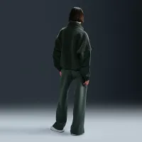 Nike Sportswear Phoenix Plush женская С высокой Талией Wide-Leg Cozy Fleece Pants цвет зеленый