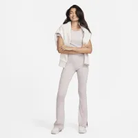 Nike Sportswear Chill Knit жіноча Tight Scoop-Back Short-Sleeve Mini-Rib Top колір фіолетовий